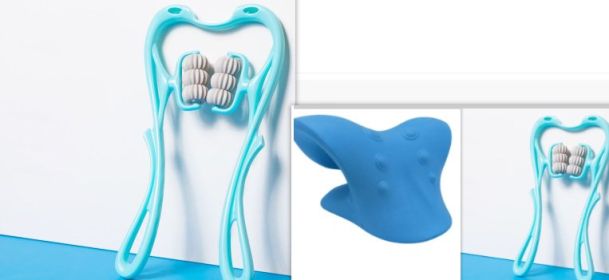 Multifunctional Manual Six-wheel Neck Massager Massage Relieve Roller Massage Tool (Option: Set3)