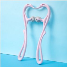 Multifunctional Manual Six-wheel Neck Massager Massage Relieve Roller Massage Tool (Option: New Roller Swan Powder)