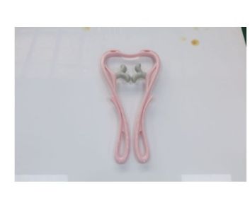 Multifunctional Manual Six-wheel Neck Massager Massage Relieve Roller Massage Tool (Option: New Thumb pink)